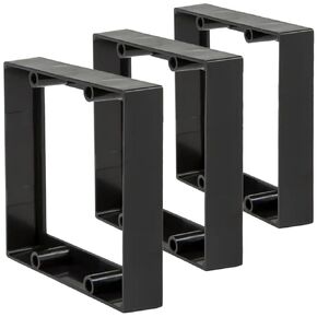 3-Pack 3/4" Double Gang Receptacle Outlet Box Extender - UL Listed - Electrical Outlet Extender for Electrical Box and Electrical Outlet Switches - Made in U.S.A. (Black or Gray)
