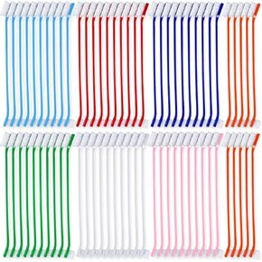 80 Pcs Small Dog Toothbrush Pet Tooth Brush Dual Headed Dental Hygiene Brushes Soft Grooming Bristles Long Handle Tooth Brush for Cat Puppy Kitten Teeth Cleaning Dental Oral Cleaning