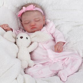 CHAREX Realistic Newborn Baby Dolls - 20 inch Cloth Body Lifelike Baby Girl Doll Toy for Kids Age 3+