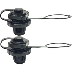 2PCS Inflatable Boat Air Valve Replacement Caps Boat Spiral Air Plugs 0ne-Way Inflation fits Inflatable Raft Boat Kayak(22mm)
