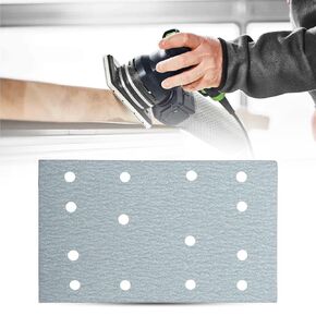 100 Pack 497123 Rectangular Abrasive Sanding Sheets Granat P220 Grit RTS 80x133mm Sandpaper Compatible with festool rts 400 Sandpaper, RTSC 400, HSK-A 80x130, RS 400, LS 130, HSK 80x133