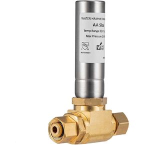 (1 Pack) Lidertik Water Hammer Arrestor for Dishwasher and Toilet 3/8 Inch Male Compression and 3/8 Inch Female Compression, Absorb Shock and Reduce Noise for Water Pipe
