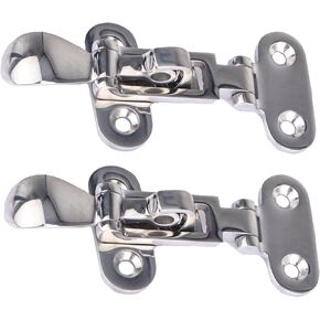 NovelBee 2pcs 316 Stainless Steel Lockable Hold Down Clamp Locking Cam Latch,Boat Anti Rattle Latch Hasp Fastener Clamp for Marine RV Kayak Yacht