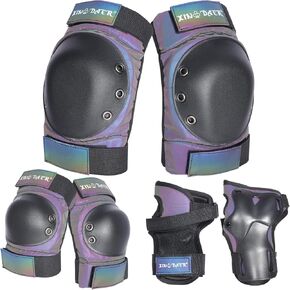 Skating Protective Gear Adult, Knee Pads for Women/Men /Youth, Skate Pads Adult Knee and Elbow Pads with Wrist Guards for Roller Skating, Skateboard, Skateboarding and Scooter
