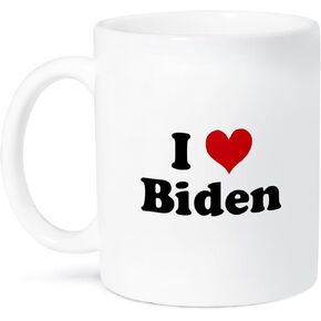 3dRose mug_16612_1 I Love Biden Ceramic Mug, 11-Ounce