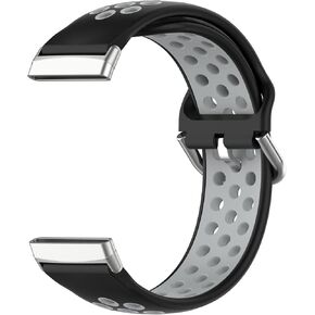LOKEKE Compatible with Fitbit Versa 4 Replacement Band, Replacement Silicone Wrist Watch Band Strap Compatible with Fitbit Versa 4/3(Silicone Black)