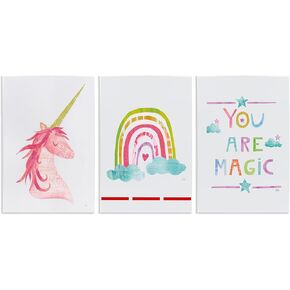 The Kids Room by Stupell You are Magic Rainbow and Unicorn Stretched Canvas Wall Art, 16x20, Multicolor