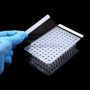 PCR Sealing Film for 96-Well Plates, 5.3x3.3 inches, 100 Sheets, Clear