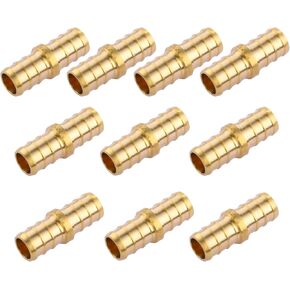 Litorange 1/2 inch T PEX Tee & 90 Degree Elbow & Straight Coupling 1/2" (pack of 12) Lead-Free Brass Barb Crimp Pipe Fitting/Fittings