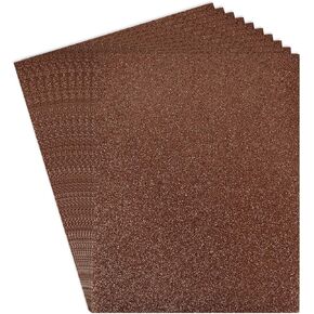 Rebower Glitter EVA Foam Sheets, [for Arts and Crafts Projects] - 11x8 Inch 2mm Thickness/Gold Tone / 12 Pcs