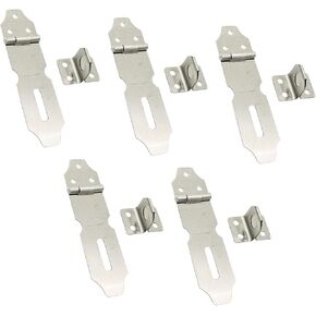5PCS 3inch Stainless Steel Length Safety Padlock Door Latch Lock Hasp Staples