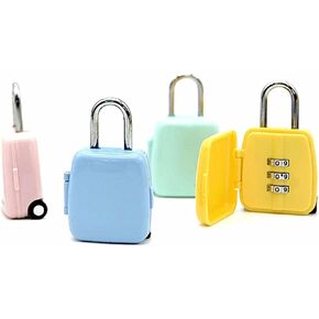 Combination Padlock Anti Theft Suitcase Padlock Reusable Code Lock for Travel Suitcases Outdoor Gate (Random Color)