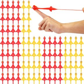 Poen 400 Pieces Slingshot Chicken Catapult Toy Flying Chicken Toy Rubber Chicken Slingshot Funny Stretchy Chicken Flingers Chicken Toy Activity for Children Birthday Party Favors, 6 Colors, 3.94 Inch