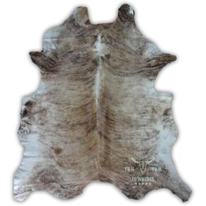 Tom Tom Cowhides Tom Tom Cowhide Brindle Light Cowhide Rug 100 Natural Leather Rugs 7' x '6, Light Brindle, (ATL)