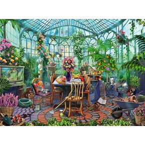 Ravensburger Greenhouse Morning 500 Piece Puzzle for Adults - Every Piece is Unique, Softclick Technology Means Pieces Fit Together Perfectly,Multi,19.5" x 14.25"