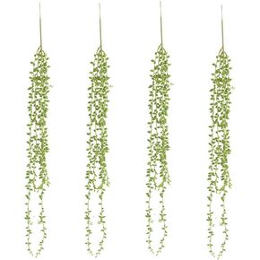4 قطعة من النباتات العصارية الاصطناعية المعلقة سلسلة وهمية من اللؤلؤ النباتات الخضراء الاصطناعية للمنزل ديكور حديقة الزفاف in Kuwait