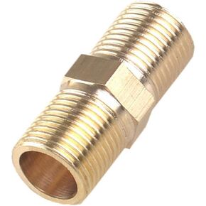 Brass Pipe Fitting, 1/2" x 1/2" G Male Thread Pipe, Faucet Extension Adapter Kits, 4" Long Hex Nipple, 1-Pack