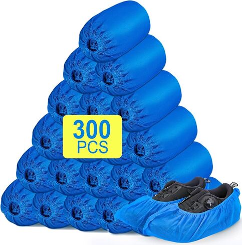 120 Pack(60 Pairs) Shoe Covers Disposable, Non-woven Fabric Shoes Covers for Indoor, Blue Durable & Reusable Disposable Boot & Shoe Covers, Larger Size Fits Various Shoes in Saudi Arabia