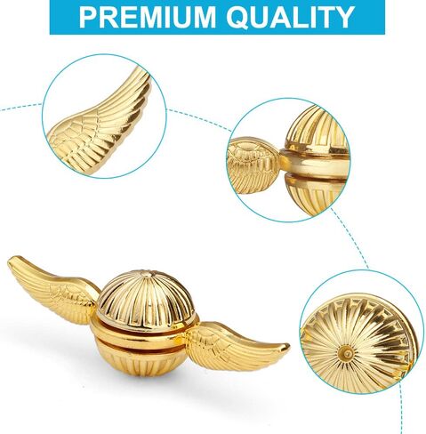 Golden Fidget Spinner Metal Toy for Kids Adults, Desk Toys Hand Finger Spinner Decoration, EDC Stress Relief Toy for Boys Age 3-12 Years Old Stocking Suffer for Boys Girls in Kuwait