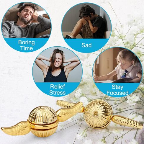Golden Fidget Spinner Metal Toy for Kids Adults, Desk Toys Hand Finger Spinner Decoration, EDC Stress Relief Toy for Boys Age 3-12 Years Old Stocking Suffer for Boys Girls in Kuwait