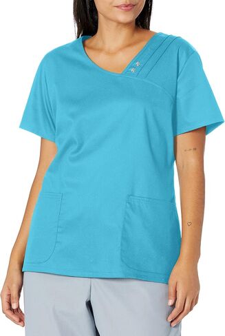 Cherokee Luxe Women Scrubs Top Crossover V-Neck Pin-Tuck 1999 in Saudi Arabia