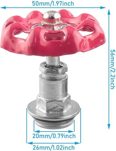 2PCS Industrial Pipe Plug Handwheel Water Pipe Stop Valve Iron Valve Core Water Pipe Home Decorative Lamp Switch Furniture Steam Bracket for pipe racks wall lamp installation iron bracket DN20 in Saudi Arabia