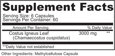 Insulin Plant Capsules (Costus Igneus), 100% Natural Supplement, 360 Veggie Caps (2 Month Supply) - Insulin Plant in Saudi Arabia