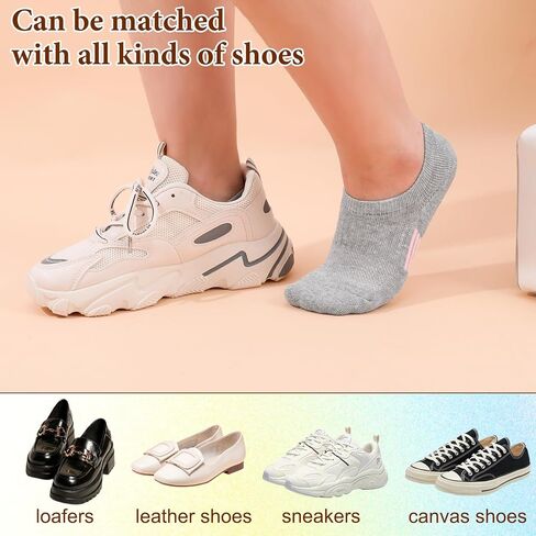 5 أزواج من الجوارب النسائية ذات القطع المنخفضة، جوارب كاحل رياضية غير مرئية مبطنة للجري والصالة الرياضية in Kuwait