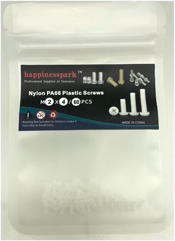 Nylon PA66 Plastic White Color Metric Phillips Pan Head Screws M2X20 60PCS in Saudi Arabia
