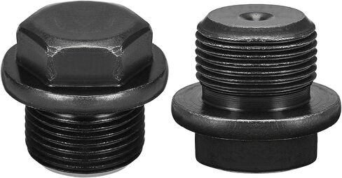 uxcell Outer Hex Head Socket Pipe Fitting Plug M22x1.5 Male Thread Carbon Steel 2Pcs for Terminate Pipe Ends in Saudi Arabia