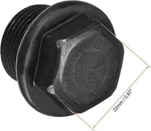 uxcell Outer Hex Head Socket Pipe Fitting Plug M22x1.5 Male Thread Carbon Steel 2Pcs for Terminate Pipe Ends in Saudi Arabia