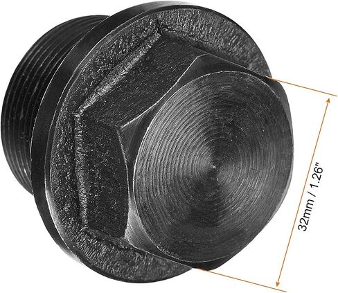 uxcell Outer Hex Head Socket Pipe Fitting Plug M22x1.5 Male Thread Carbon Steel 2Pcs for Terminate Pipe Ends in Saudi Arabia