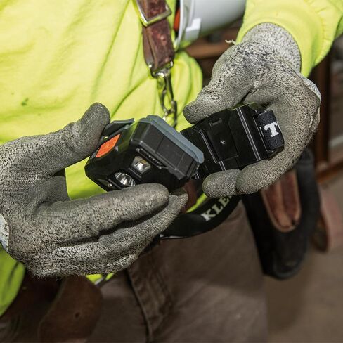 Klein Tools 56048 Rechargeable Auto-Off LED Headlamp, Adjustable Fabric Strap, 400 lms, All-Day Runtime, for Work, Running, Outdoor Hiking in Saudi Arabia
