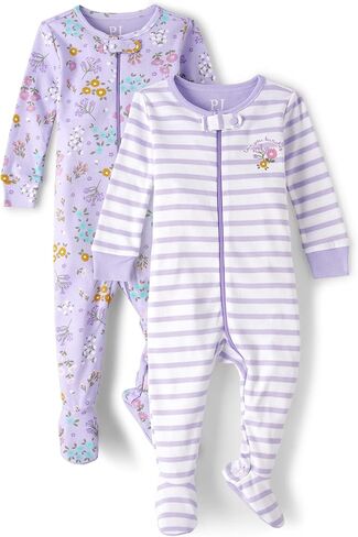 The Children's Place baby-girl and Toddler Long Sleeve Zip Up Footie Pajama Easter Bunny Baby & Toddler - Zip Sleeper 12-18 Months in Kuwait