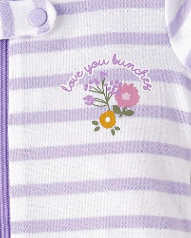 The Children's Place baby-girl and Toddler Long Sleeve Zip Up Footie Pajama Easter Bunny Baby & Toddler - Zip Sleeper 12-18 Months in Kuwait