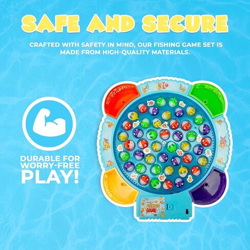 IPIDIPI TOYS Fishing Game for Kids, 45 Fish and 8 Poles - Magnetic Fish Toy in Saudi Arabia