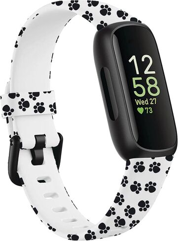 (2-Pack Straps Compatible with Fitbit Inspire 3 Strap, Replacement Soft Silicone Wristband Pattern Floral Adjustable Band Bracelet for Inspire 3 for Women Men in Saudi Arabia