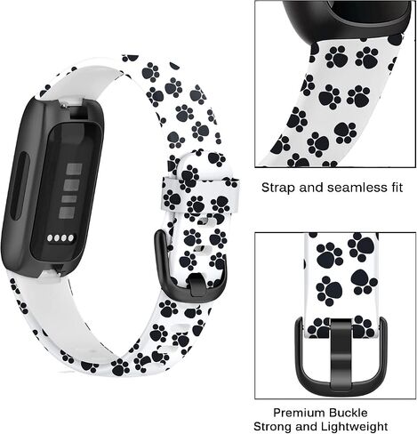 (2-Pack Straps Compatible with Fitbit Inspire 3 Strap, Replacement Soft Silicone Wristband Pattern Floral Adjustable Band Bracelet for Inspire 3 for Women Men in Saudi Arabia