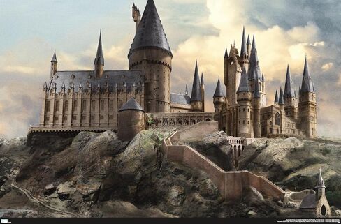 Trends International The Wizarding World: Harry Potter - Hogwarts at Sunrise Wall Poster, 22.375" x 34", Premium Unframed Version in Saudi Arabia