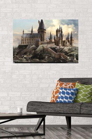 Trends International The Wizarding World: Harry Potter - Hogwarts at Sunrise Wall Poster, 22.375" x 34", Premium Unframed Version in Saudi Arabia