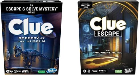 Clue Escape: The Illusionist’s Club Board Game | Escape Room Family Game | 1-Time Solve Mystery | Ages 10+ | 1-6 Players | Difficulty 4 | 90 - 120 Mins. in Kuwait
