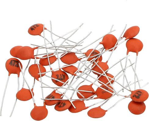 PATIKIL 10nf 50V Ceramic Disc Capacitor, 25 Pcs Ceramic Chip Capacitor Assortment Kit for Power Circuits Industrial Equipment,Brown Red in Saudi Arabia