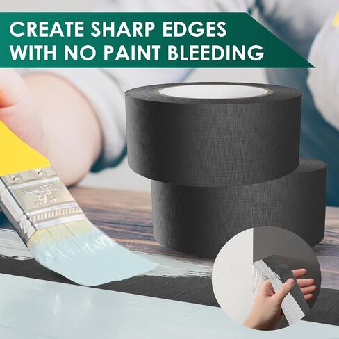 DAGONGREN Black Masking Tape 2 Inch Wide Bulk, 10 Rolls Black Painters Tape 1.88 Inch × 55 Yards, Multi-Surface Black Tape for Car Craft School, Pait Tape Total 550 Yards in Saudi Arabia