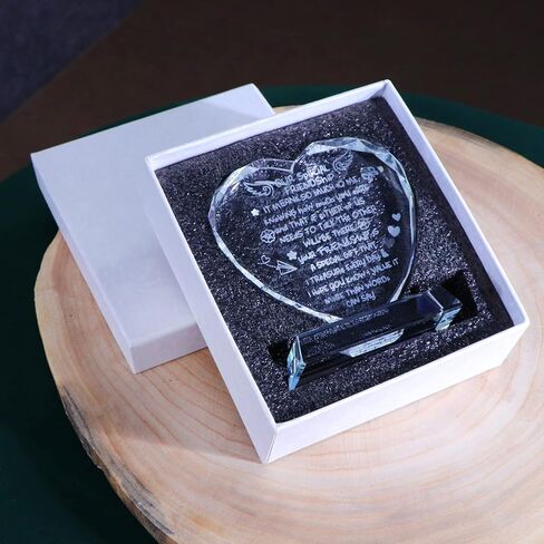 Ornalrist Friendship Gifts for Women Special Friends Gifts for Her Birthday, Christmas, Glass Heart Plaque with Best Friend Sayings Decorations in Saudi Arabia