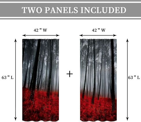 Cinbloo Black Red Japanese Cherry Blossom Curtains 52Wx84H Inch Rod Pocket Asian Anime Chinese Watercolor Mountain Sun Aesthetic Art Printed Living Room Bedroom Window Drapes Treatment Fabric 2 Panels in Saudi Arabia