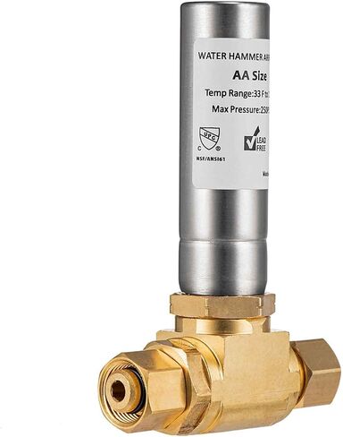 (1 Pack) Lidertik Water Hammer Arrestor for Dishwasher and Toilet 3/8 Inch Male Compression and 3/8 Inch Female Compression, Absorb Shock and Reduce Noise for Water Pipe in Saudi Arabia