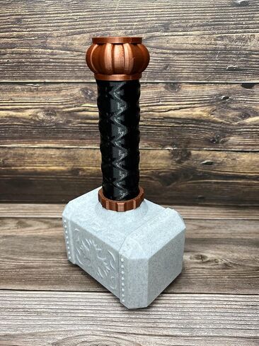MunnyGrubbers - Hammer Dice Tower - (Random 7PCS D20 Dice Set Included) - Dice Holder - Dice Roller - Tabletop RPG Accessory - Dungeons and Dragons - DND - D&D - (Marble) in Kuwait