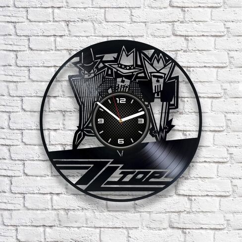 ساعة حائط مسجلة من الفينيل من Kovides متوافقة مع ZZ Top تحت عنوان Gimme كل هدية ديكور الحائط الخاصة بك من Lovin للصبي in Saudi Arabia