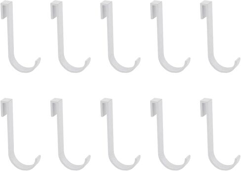 T Tulead 10 Per Pack J Shaped Aluminum Alloy Hook Wire Rack Hooks Hangers Hanging Hooks Silver, for Kitchen 2.28"×0.3" in Saudi Arabia