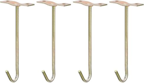 uxcell Ceiling Hooks, 4Pcs 12 Inch Screw Mounted Top Long Hooks - for Hanging Plant Pots, Fans, Lights, Lanterns in Saudi Arabia
